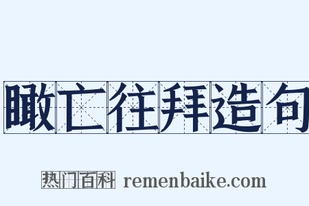 瞰亡往拜造句是什么意思的图片